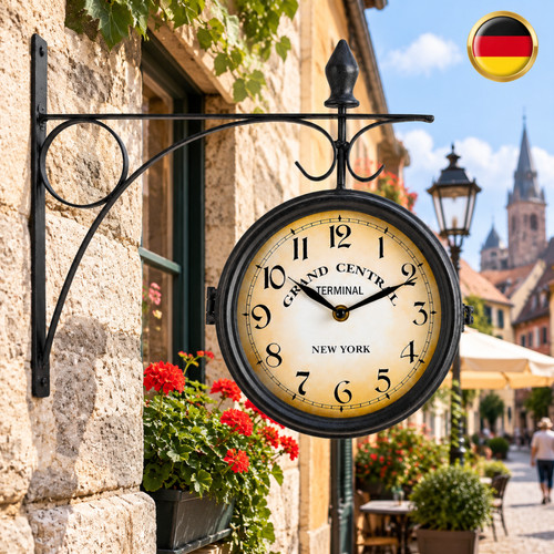 Antik wanduhr bahnhofsuhr - antik,