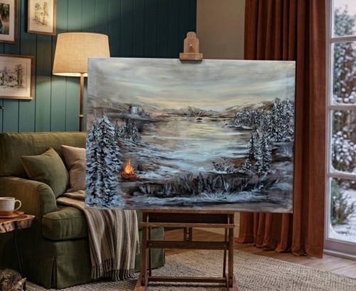 Acrylbild abstrakt unikat - acrylbild,