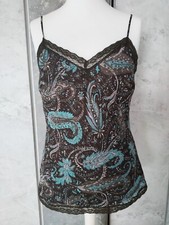 STREET ONE BlusenTOP 42 Goldfäden Perlen Verstellbare Träger Spitze Hängerchen