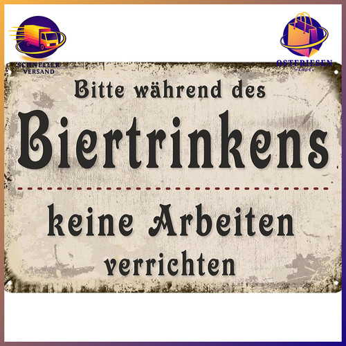 Blechschild retro lustige - blechschild,