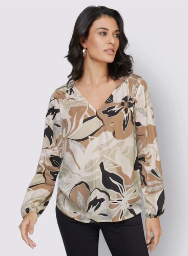 Bluse beige creation l - beige,