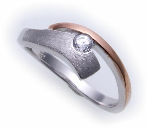 Damen ring echt weißgold 585 - weißgold,