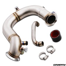 EDELSTAHL AUSPUFF DPF EGR DOWN ROHR FÜR VW GOLF GTD MK7 1.6 2.0 AUDI A3