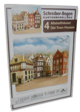+ KARTONMODELLBAU 4 ALTSTADTHÄUSER SCHREIBER-BOGEN 651    Spur N  Bastelbogen