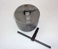 Dreibackenfutter Bison D 125mm (gebraucht) für Teilkopf SK40 Deckel Fräsmaschine