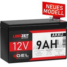 Akku 9AH 12V Blei GEL Batterie ZYKLENFEST ers. 7Ah 7,2Ah 9,5Ah 10Ah 12Volt