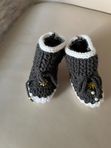 Baby schühchen weiß grau - baby, weiß/grau