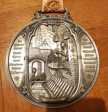 WMF Zinn-Plakette/ Relief Motiv Carl Spitzweg AM DACHSTÜBCHEN