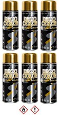 6 Stück 400ml gold Chromspray