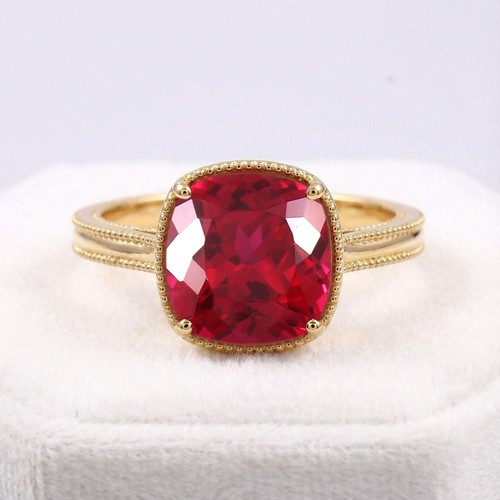 10mm cushion ruby promise - cushion, ring