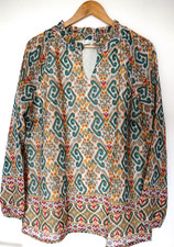 Katalogware schicke  Damen Tunika   Gr. 44 Bunt gemustert  Lang- Arm Neuwertig!
