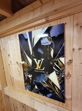 Louis Vuitton Gold Acrylglas Wandbild 75 x 50 cm   LVMH LUXUS DEKORATION - NEU