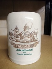 Jever Bierkrug Seidel Keramik Stein Rarität 0,5 l Schiffe Statsraad Lehmkuhl
