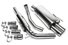 Sportauspuff-Anlage Edelstahl 2x76mm Gerade + ABE - VW Polo 4 6N/6N1