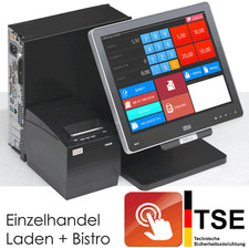 KASSE MIT 15“ 38cm TOUCHSCREEN MONITOR BONDRUCKER EINZELHANDEL TSE LADEN KA41