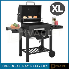 OUTDOOR XL RAUCHER GRILL ANTHRAZIT TRAGBARER BBQ GRILL CAMPING BBQS FÜR GARTEN
