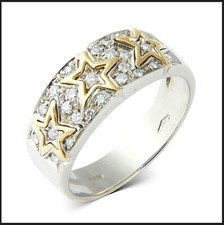 18K 750 Gold RS 56 0,60 ct Diamant Brilliant Ring Sternenhimmel Echtschmuck Star