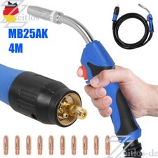 4M MIG MAG Brenner Schweißbrenner MB 25 250A Schlauchpaket Schutzgas m. 10xDüsen