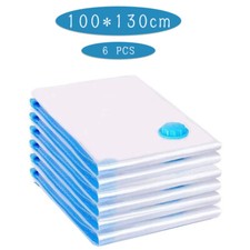 6 Jumbo 100 x 130cm Set Vakuumbeutel für Kleidung Bettdecken Aufbewahrungsbeutel
