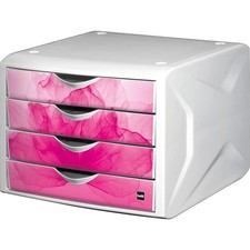 helit Schubladenbox the chameleon  himbeer H6129626, DIN A4 mit 4...