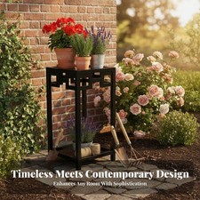 Hohes zweistufiges Blumenregal