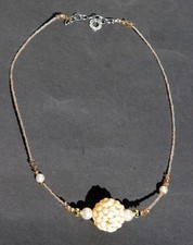 Halskette/Collier in OVP, Antica Murrina Venezia, signiert Länge 49cm, Glaskugel