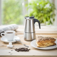 CoffeeFox Espressokocher Espressokanne Espressobereiter Kaffeebereiter Edelstahl