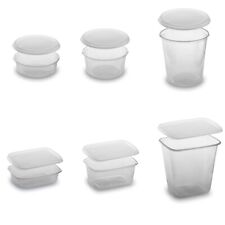 Einweg Becher Rundbecher Rechteckbecher klar mit Deckel PP Mikrowellengeschirr