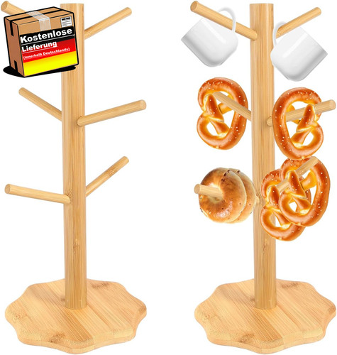 Holz brezelständer mit - , 6