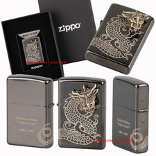 ZIPPO DRAGON HEAD 3D Limited Edition 524/1000 Drachen Emblem und Gravur NEU OVP