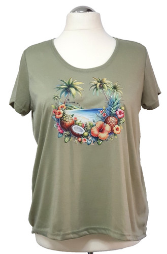 Hawaii shirt damen kurzarm - t-shirt,