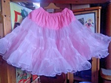 Organdy Petticoat, Made in USA MALCO, 2 lagig, rosa, size L