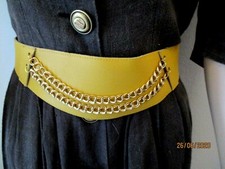 Gürtel, Damengürtel mit Kette, 80-82 cm Weite, 7,5 cm hoch, 80ger Jahre