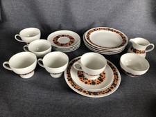 5 Kaffeegedecke Kaffeeservice von Thomas-Porzellan orange braun