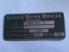 BMW Nameplate 1600-2 114 E6