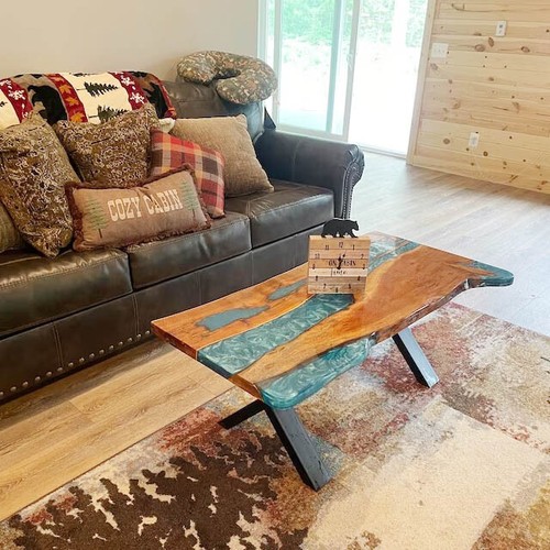 Live edge epoxid tischplatte - live,