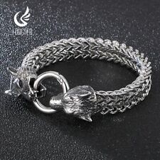 Armband Edelstahl Wikinger Totenkopf Schwarz Herren Männer Viking Neu 