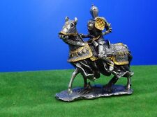 Veronese Zinn Ritter Figur  Ritter m. Pferd silber gold farbend OHNE Lanze VF128