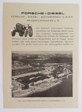 Altes prospekt porsche diesel - prospekt,