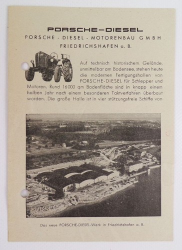 Altes prospekt porsche diesel - altes,