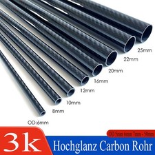 Hochglanz Carbon Rohr