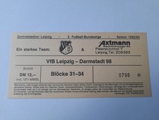 Ticket VfB Leipzig (Lok) - Darmstadt 98 2.BL 92/93