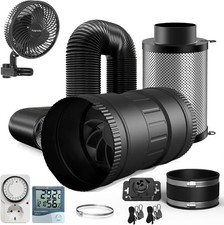 Abluftset 100mm Inline Ventilator – 170m³/h Growzelt Kit