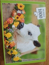 Puzzle 1000 Motiv Kuh auf der