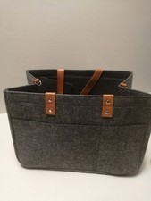 30L Filztasche Einkaufstasche mit Fächern, Filztasche Einkaufskorb Shopper