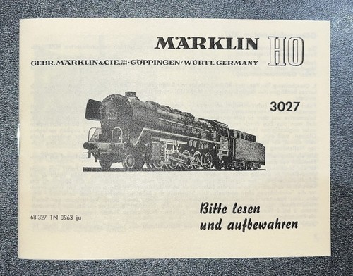 Für märklin 3027 - 3027, anleitung