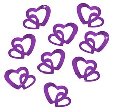 100 Stk Deko Herzen Lila Streuteile Scrapbooking Tischdeko Streudeko Hochzeit