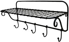 Wandgarderobe Garderobe Hutablage rostbraun Shabby Chic Wandregal Länge 65cm !!!