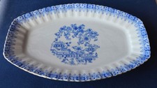 Schirnding halboval-eckige Schale Servierschale China Blau dezenter Goldrand