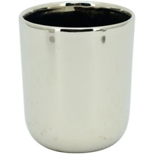 Topf Keramik Übertopf silber ArgenT glänzend Blumengefäß Ø11cm H12cm Topf Deko